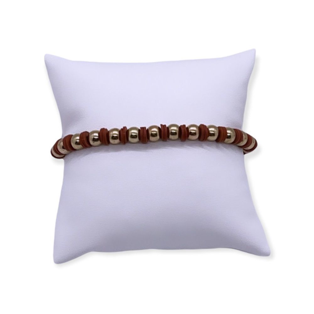 NWT Wool + Pepper Co. Terracotta Beaded Bracelet
